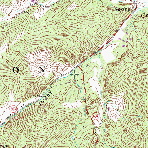 Topographic Map of Cove Run, VA
