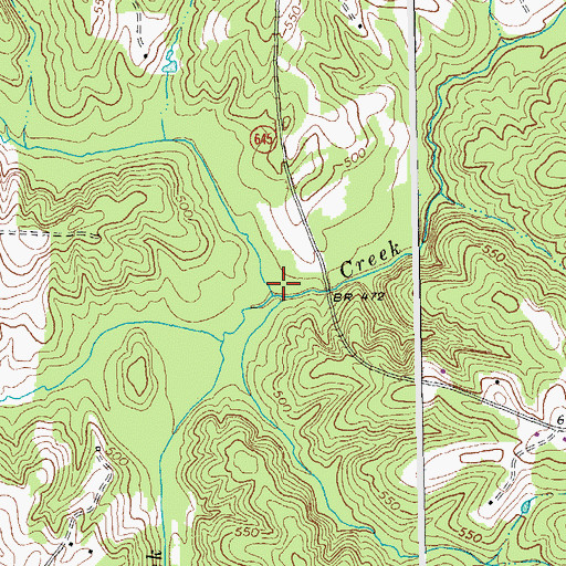 Topographic Map of Cow Creek, VA
