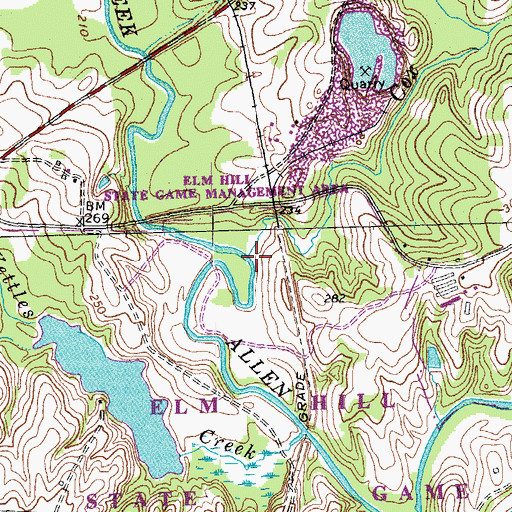 Topographic Map of Cox Creek, VA