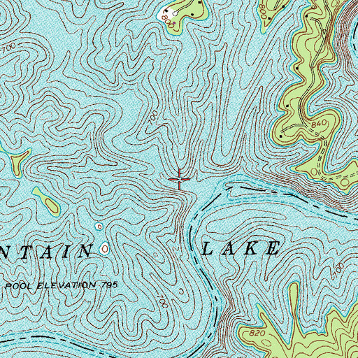 Topographic Map of Craddock Creek, VA