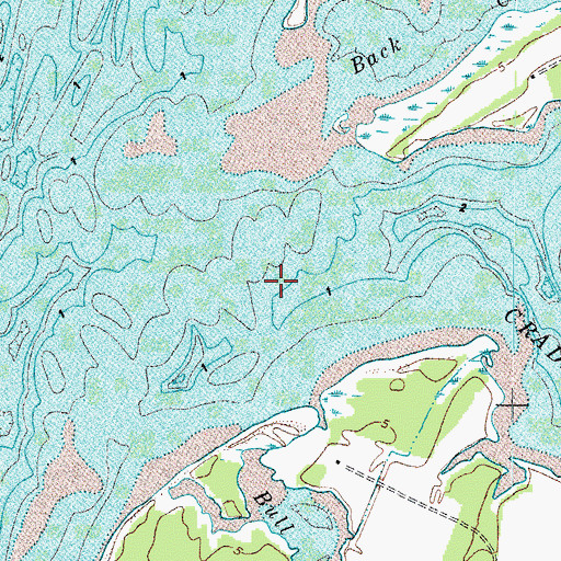 Topographic Map of Craddock Creek, VA
