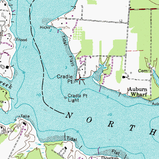 Topographic Map of Cradle Point, VA