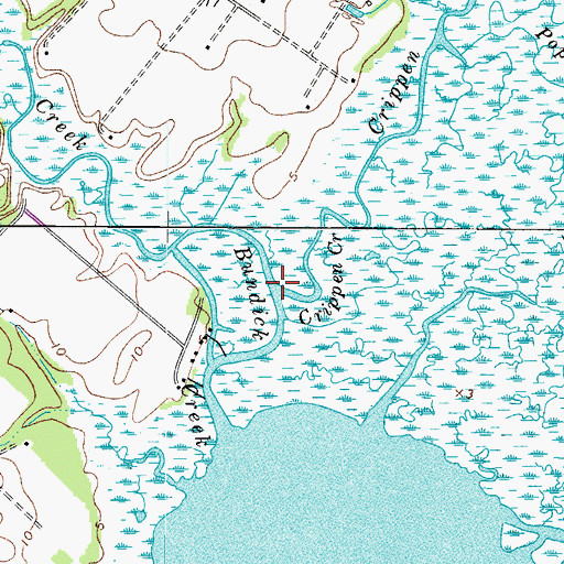 Topographic Map of Crippen Creek, VA