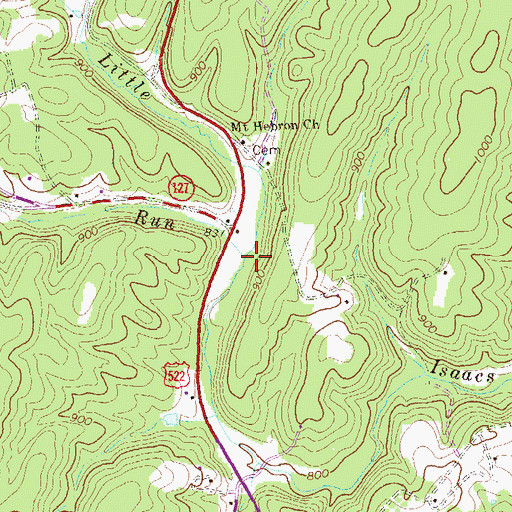 Topographic Map of Crockett Run, VA