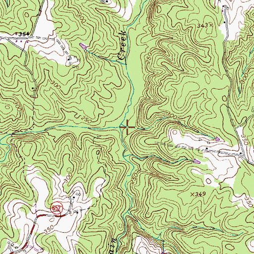 Topographic Map of Crooked Creek, VA