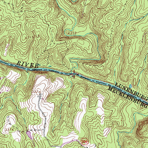 Topographic Map of Crooked Creek, VA