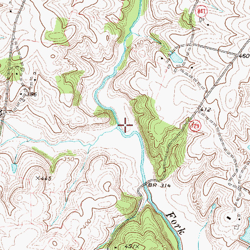 Topographic Map of Crooked Run, VA