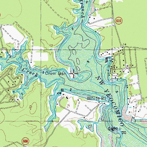 Topographic Map of Crow Bar, VA