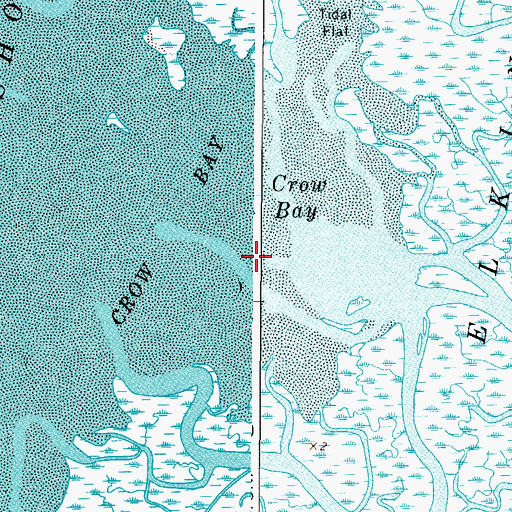 Topographic Map of Crow Bay, VA