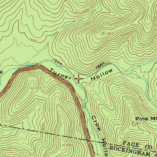 Topographic Map of Crow Hollow, VA