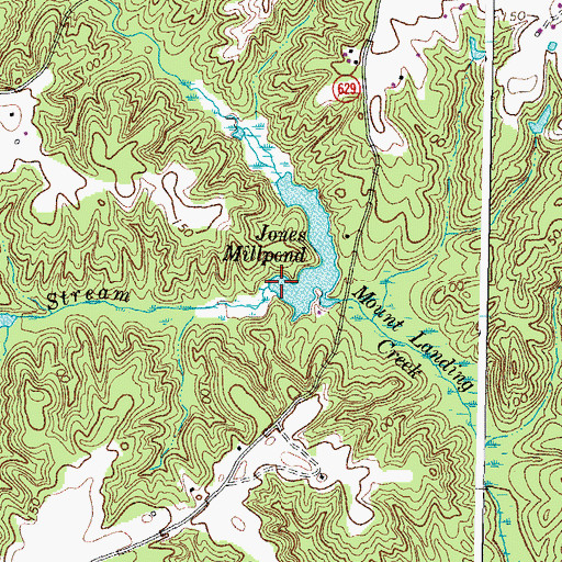 Topographic Map of Croxton Stream, VA