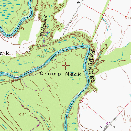 Topographic Map of Crump Neck, VA