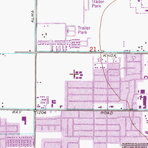 Topographic Map of Knox Gifted Academy, AZ