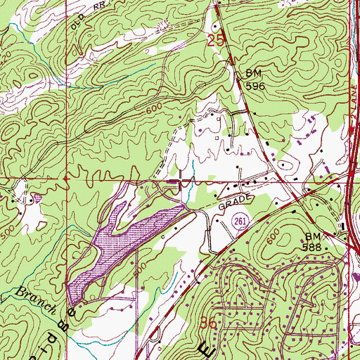 Topographic Map of Riverchase Stables, AL