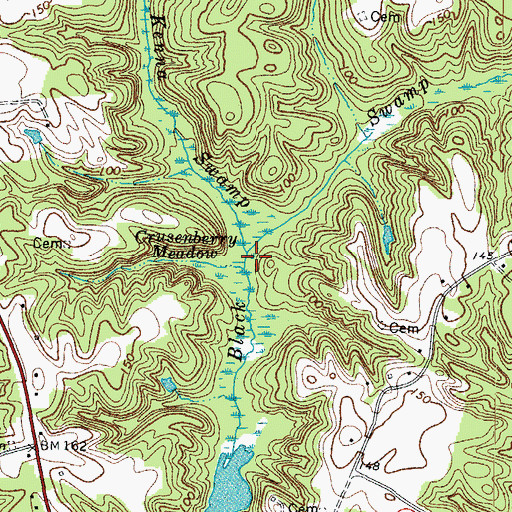 Topographic Map of Crusenberry Meadow, VA