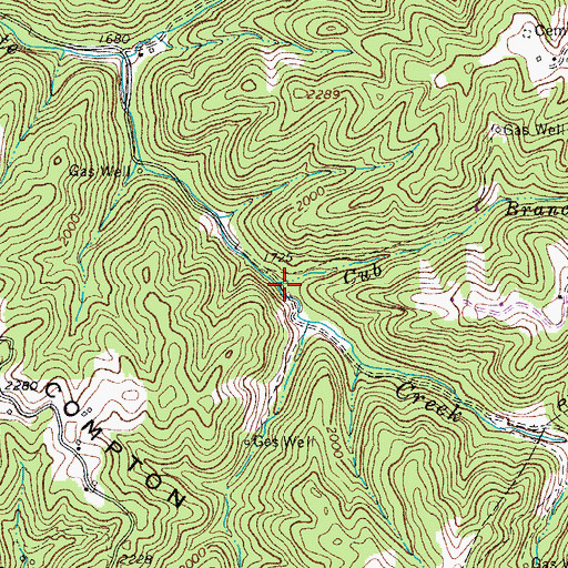 Topographic Map of Cub Branch, VA