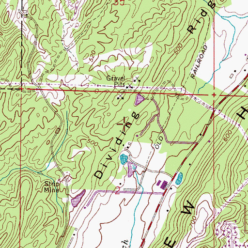 Topographic Map of Royal Oaks, AL