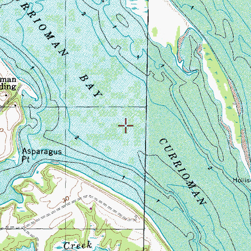 Topographic Map of Currioman Bay, VA