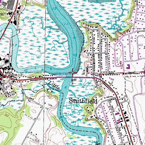 Topographic Map of Cypress Creek, VA