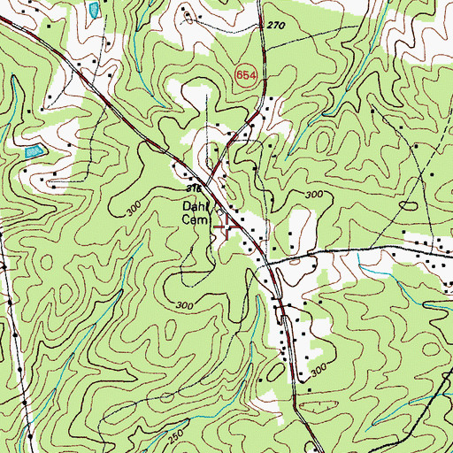 Topographic Map of Dahl Cemetery, VA