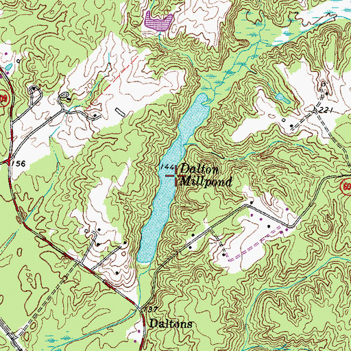 Topographic Map of Dalton Millpond, VA