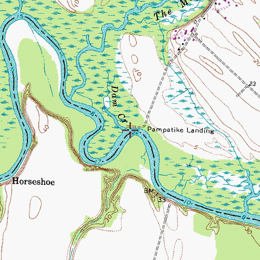 Topographic Map of Dam Creek, VA