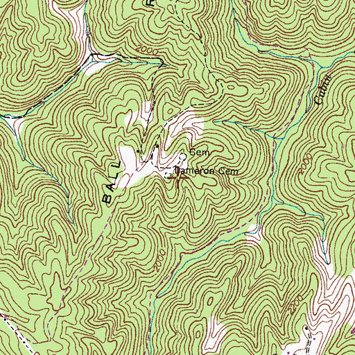 Topographic Map of Dameron Cemetery, VA
