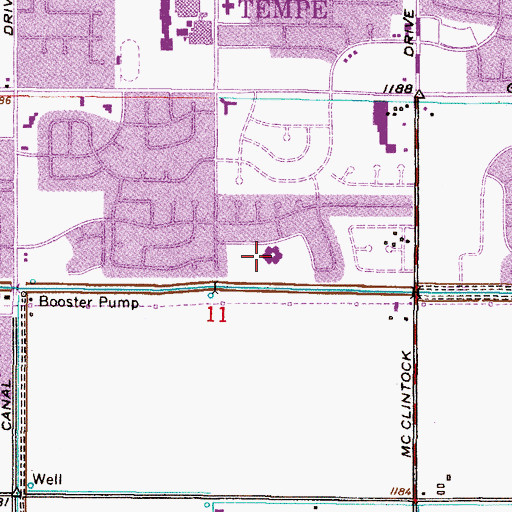 Topographic Map of Kyrene del Norte Elementary School, AZ