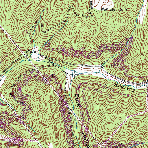 Topographic Map of Dark Hollow, VA
