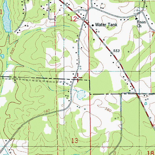 Topographic Map of Session Cemetery, AL