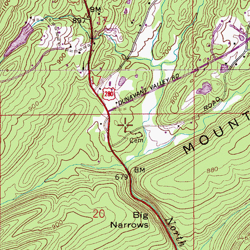 Topographic Map of Shady Grove Church, AL