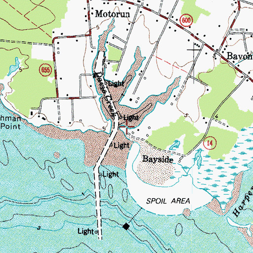 Topographic Map of Davis Creek, VA