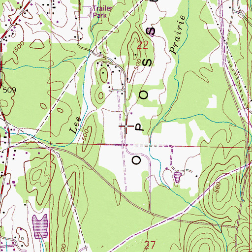 Topographic Map of Shannon Glen, AL