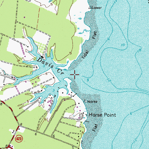 Topographic Map of Davis Creek, VA