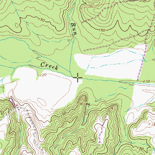 Topographic Map of DeJarnette Mill Run, VA
