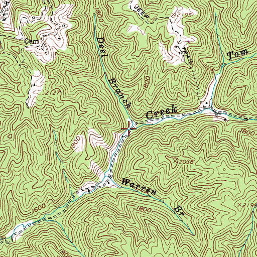 Topographic Map of Deel Branch, VA
