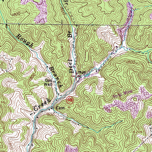 Topographic Map of Deel Branch, VA