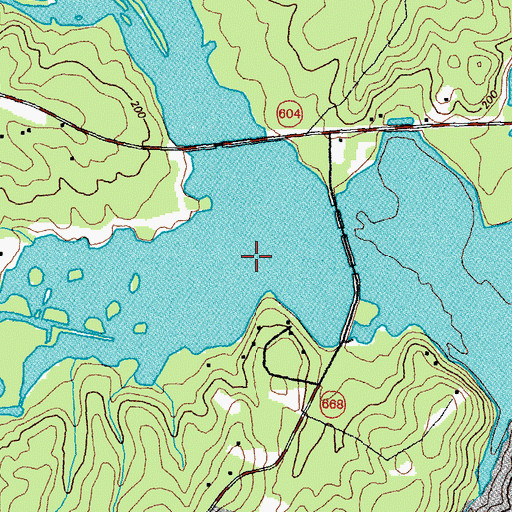 Topographic Map of Deep Creek, VA