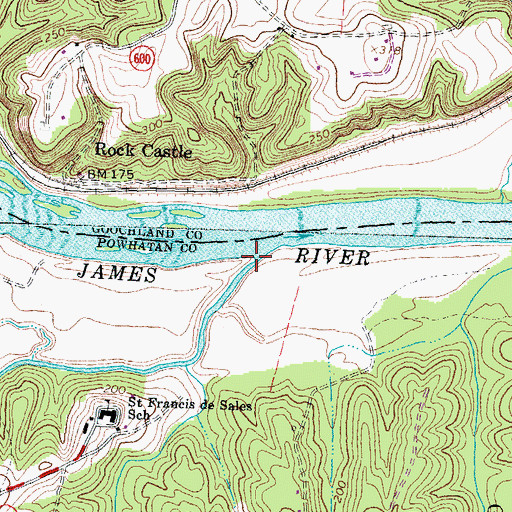 Topographic Map of Deep Creek, VA