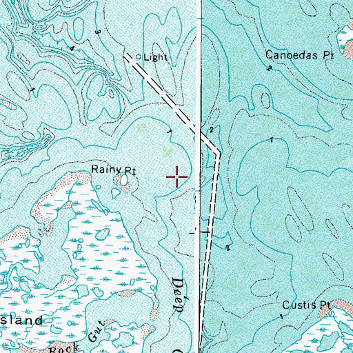 Topographic Map of Deep Creek, VA
