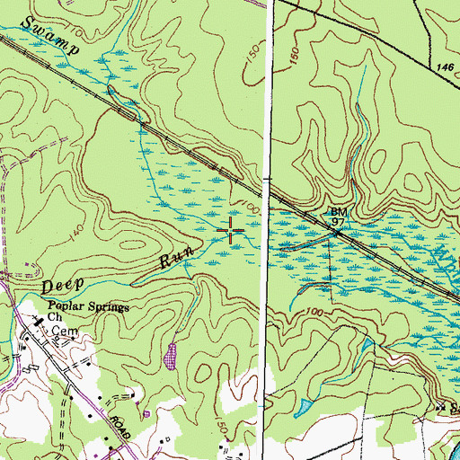 Topographic Map of Deep Run, VA