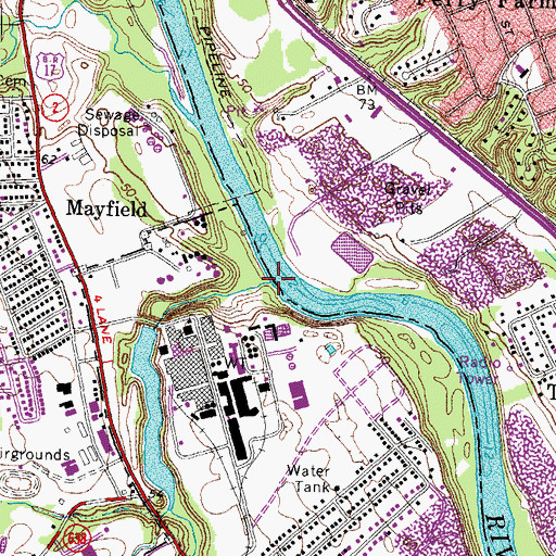 Topographic Map of Deep Run, VA