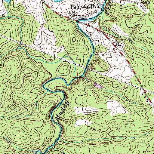 Topographic Map of Deep Run, VA