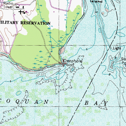 Topographic Map of Deephole Point, VA