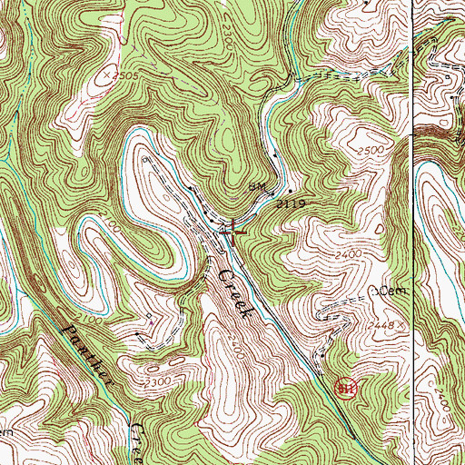 Topographic Map of Deepwater Creek, VA
