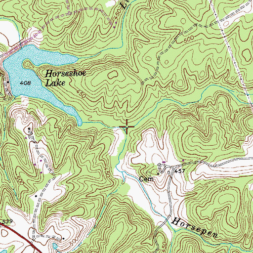 Topographic Map of Delaney Creek, VA