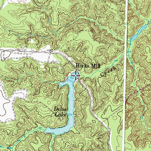 Topographic Map of Delos Lake, VA