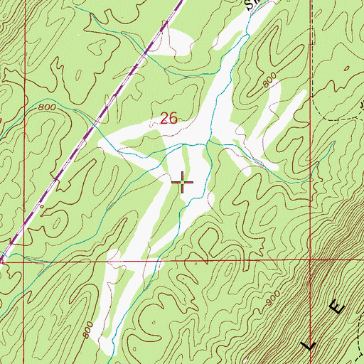 Topographic Map of Shoal Creek Golf Course, AL