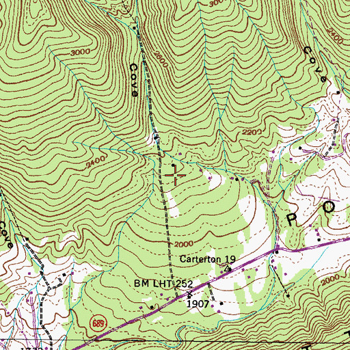 Topographic Map of Detroit Cove, VA