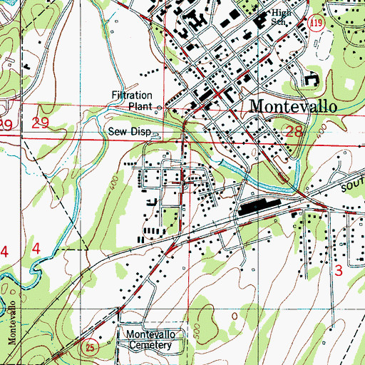 Topographic Map of Shiloh Baptist Church, AL